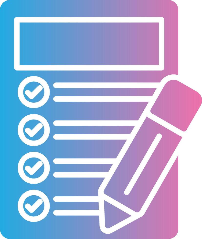 List Bold Outline Badge vector