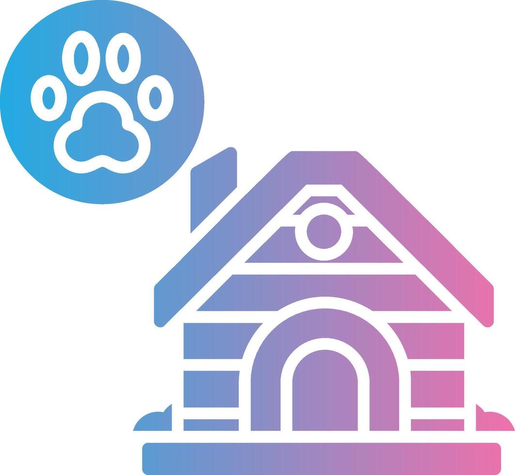 Pet Boarding Solid Fill Symbol vector