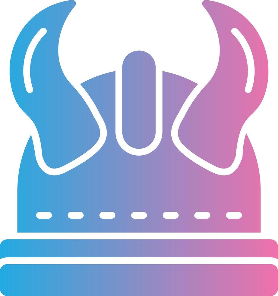Viking Helmet Pastel Tone Form vector