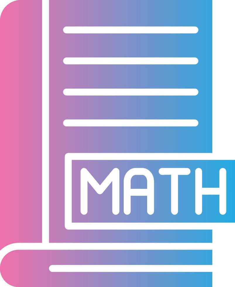 Math Book Flat Symbol vector