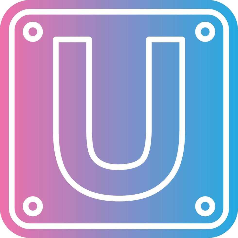 Letter U Bright Tone Visual vector