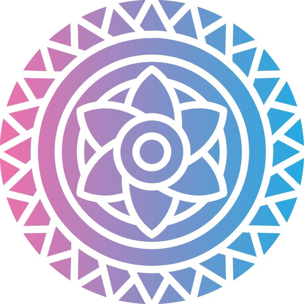 Mandala 3D Rendered Symbol vector