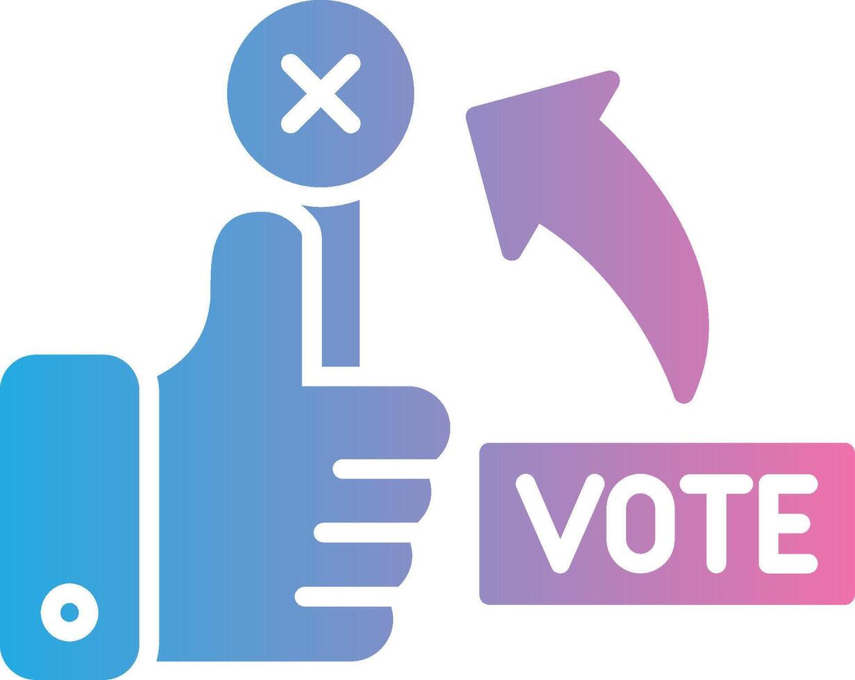 No Vote Coded UI Symbol vector