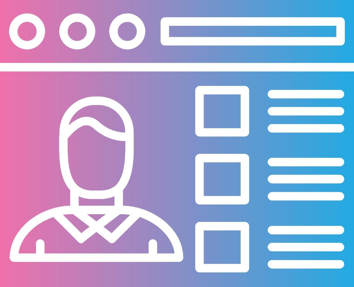 Online Registration Gradient Color Form vector
