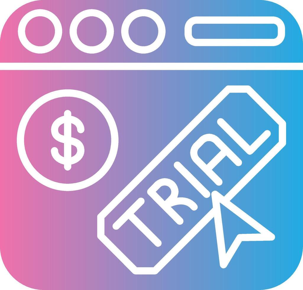 Trial Outlined Line Artwork vector