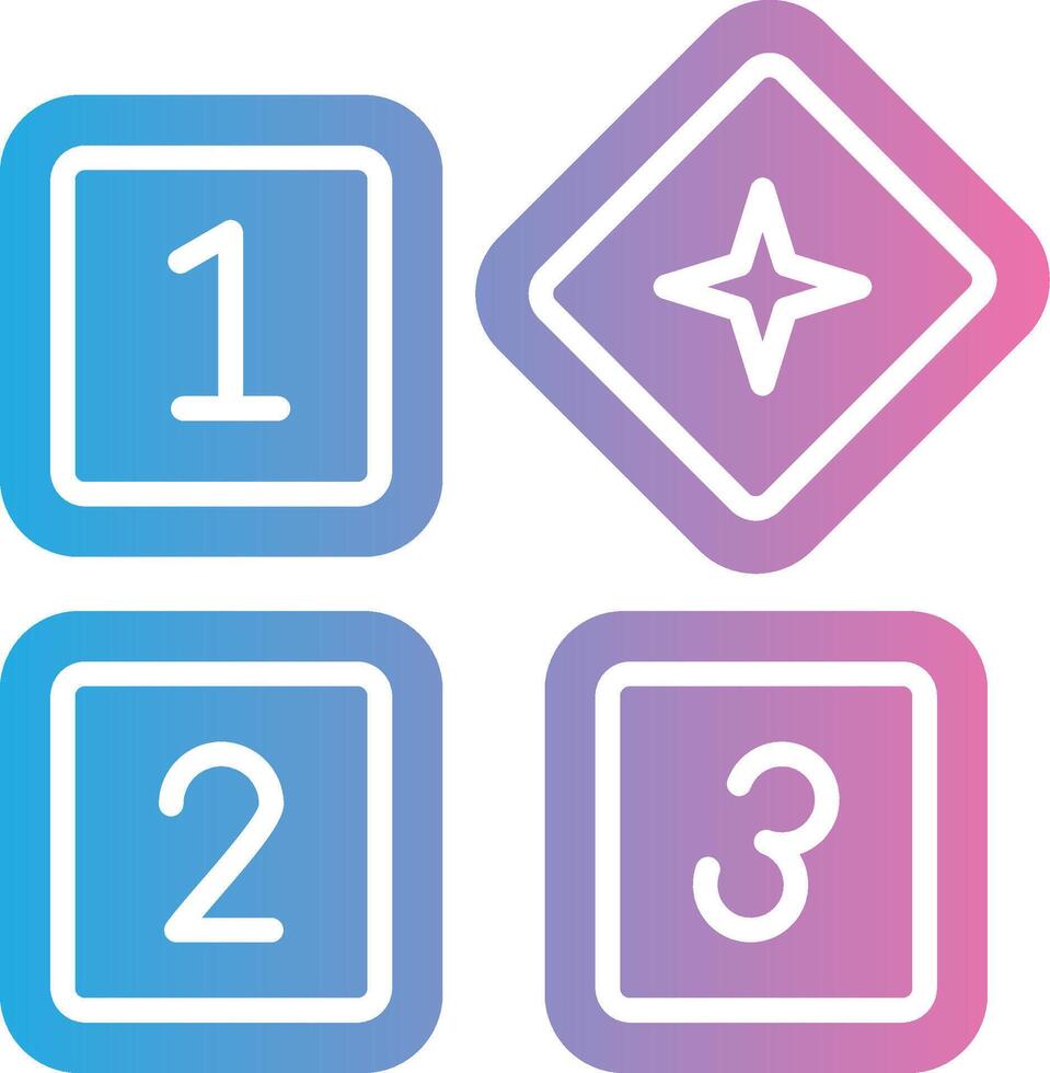 Block Modern Color Symbol vector