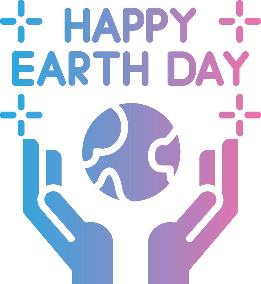 Earth Day Gradient Style Element vector