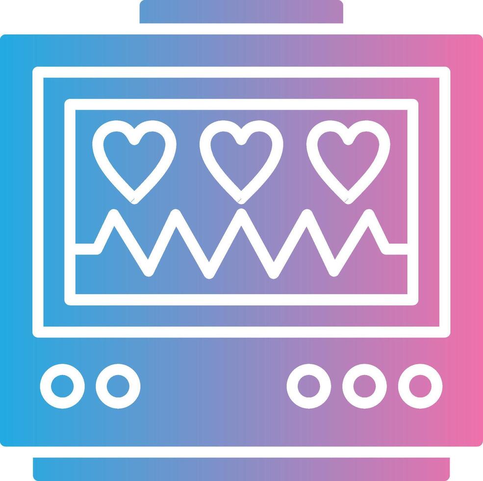 Electrocardiogram Iconic Line Form vector