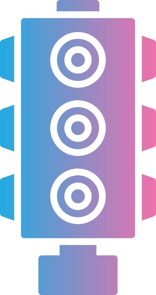 Traffic Light High Contrast Badge vector