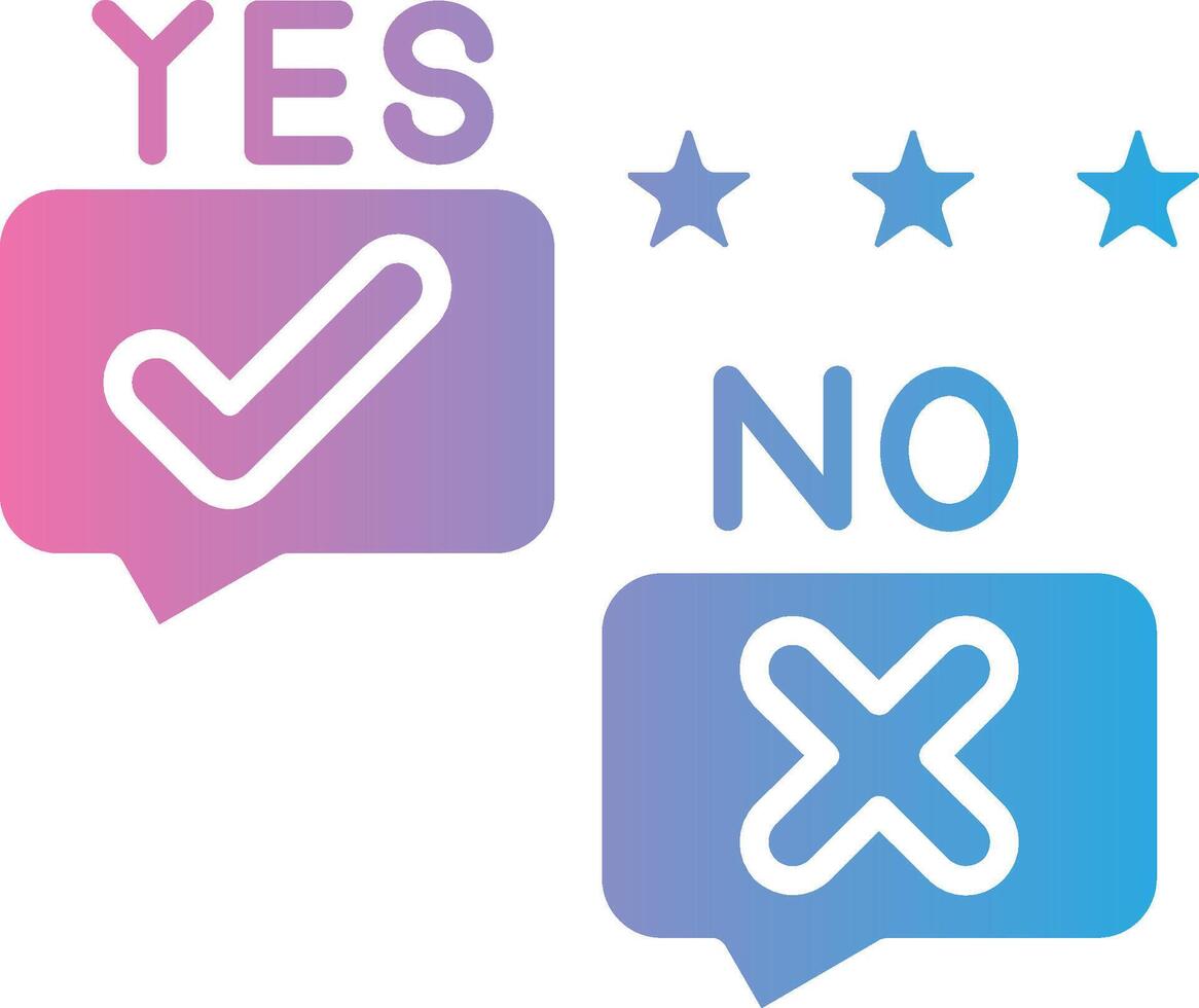 Yes No High Detail Shape vector