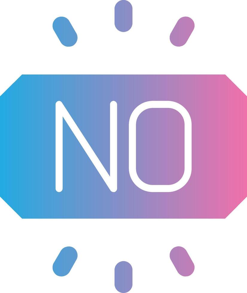 No Neon UI Symbol vector
