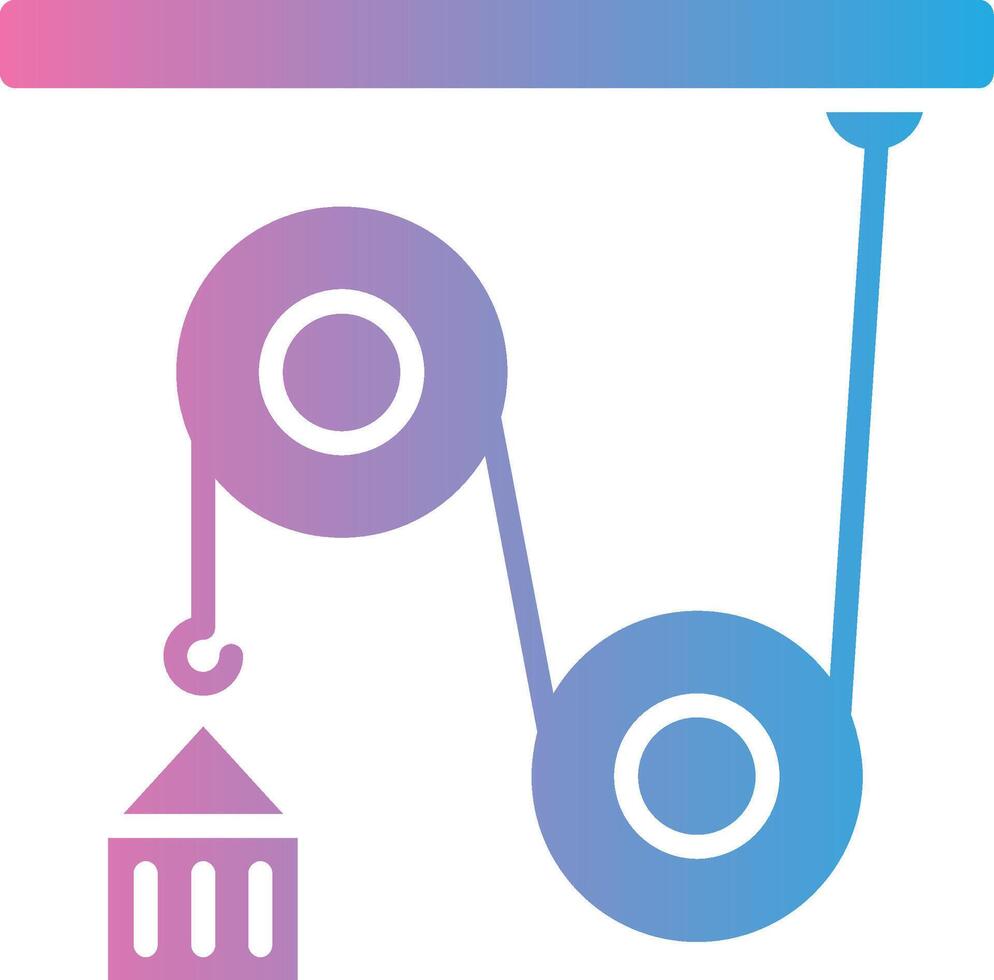 Pulley Iconic Line Form vector