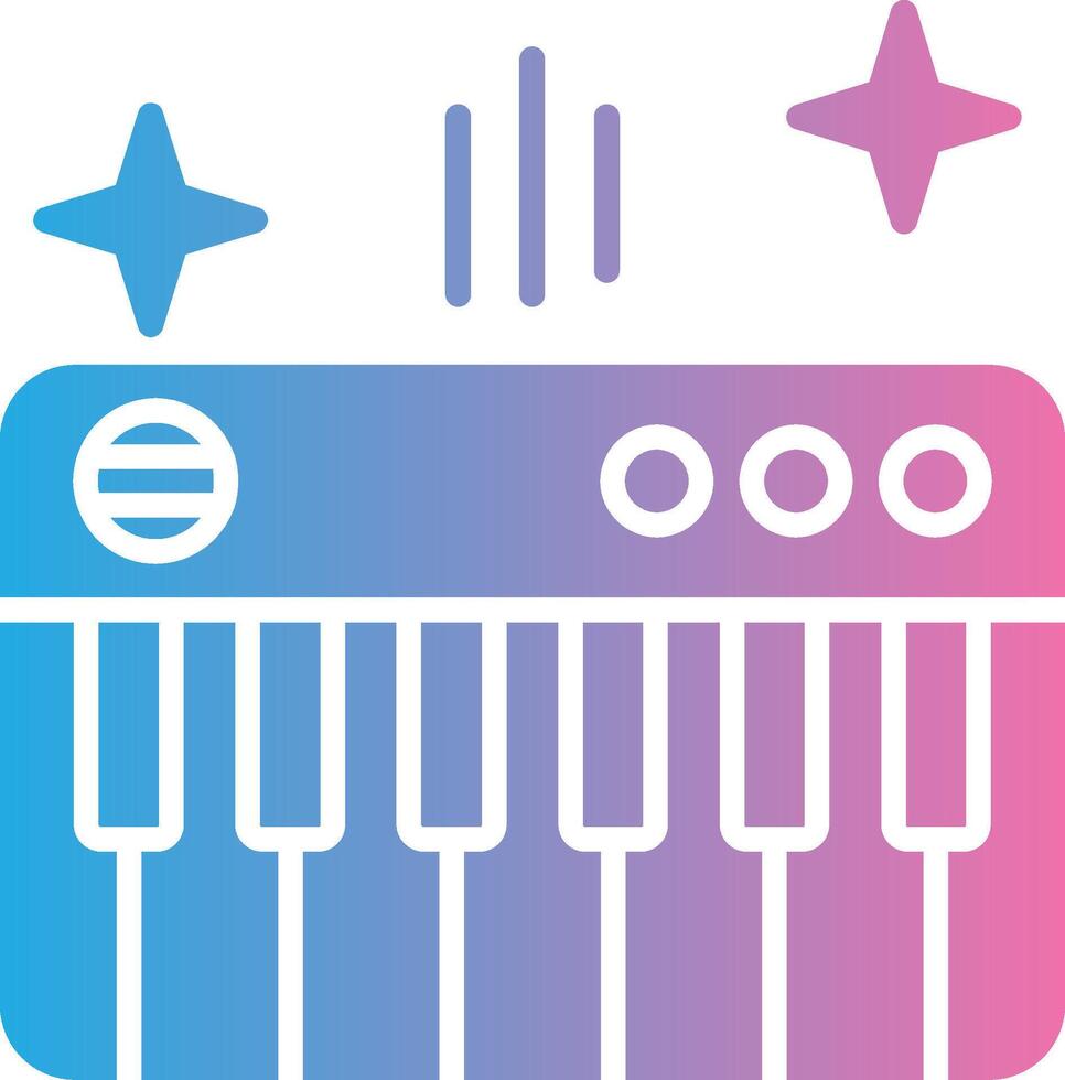 keyboard toy Iconic Line Form vector