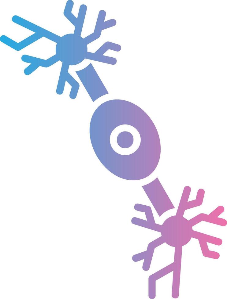 Multipolar Neuron High Contrast Badge vector