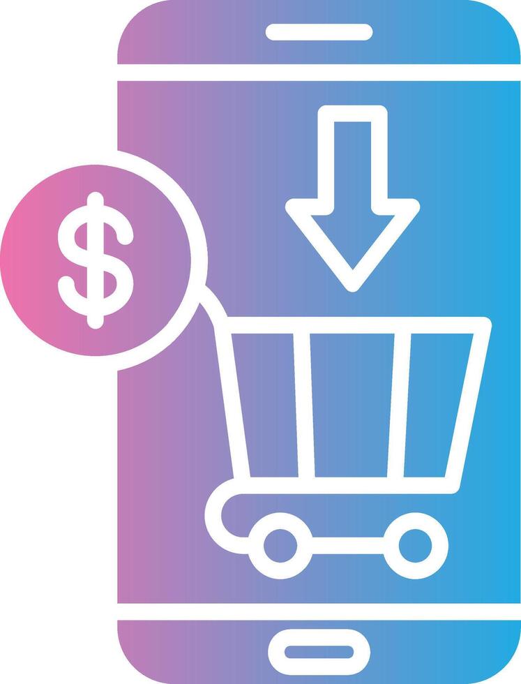 Shopping Online Geometric App Mark vector