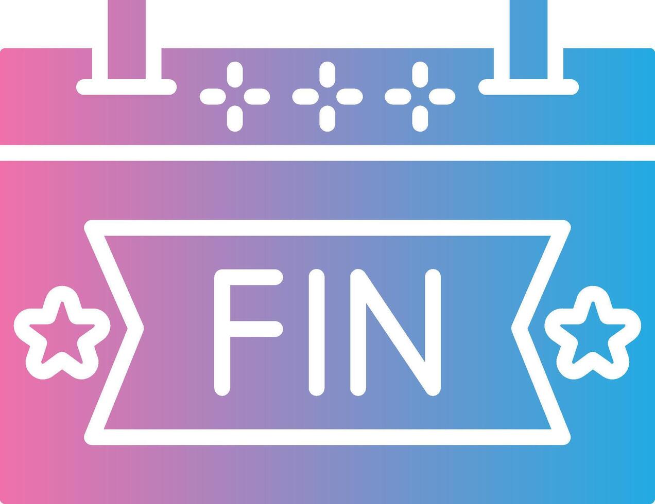 The End Iconic Line Form vector