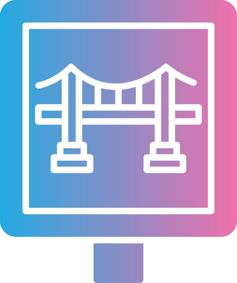 Bridge Road Modern Color Symbol vector