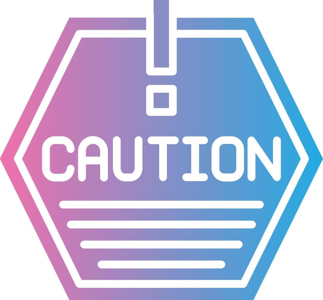 Caution Flat Design Piece vector
