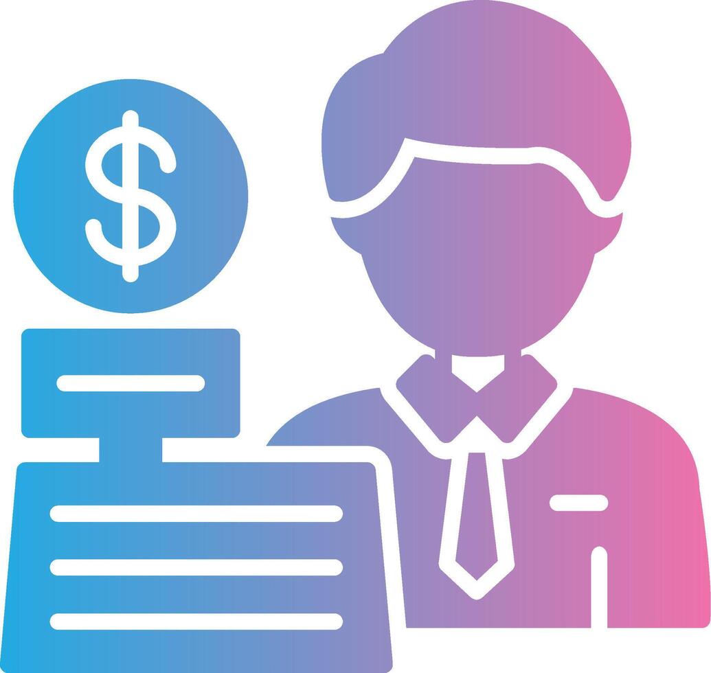 Cashier Monotone Sketch Design vector