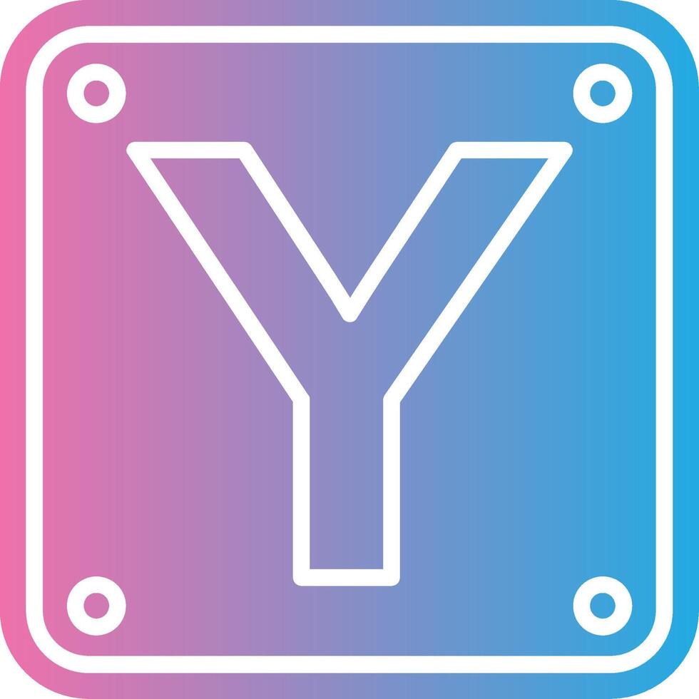 Letter Y Thin Graphic Shape vector