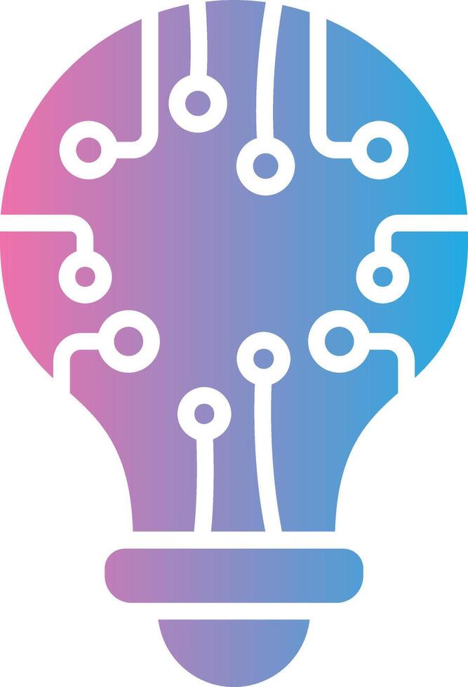 Light Bulb Gradient Color Form vector