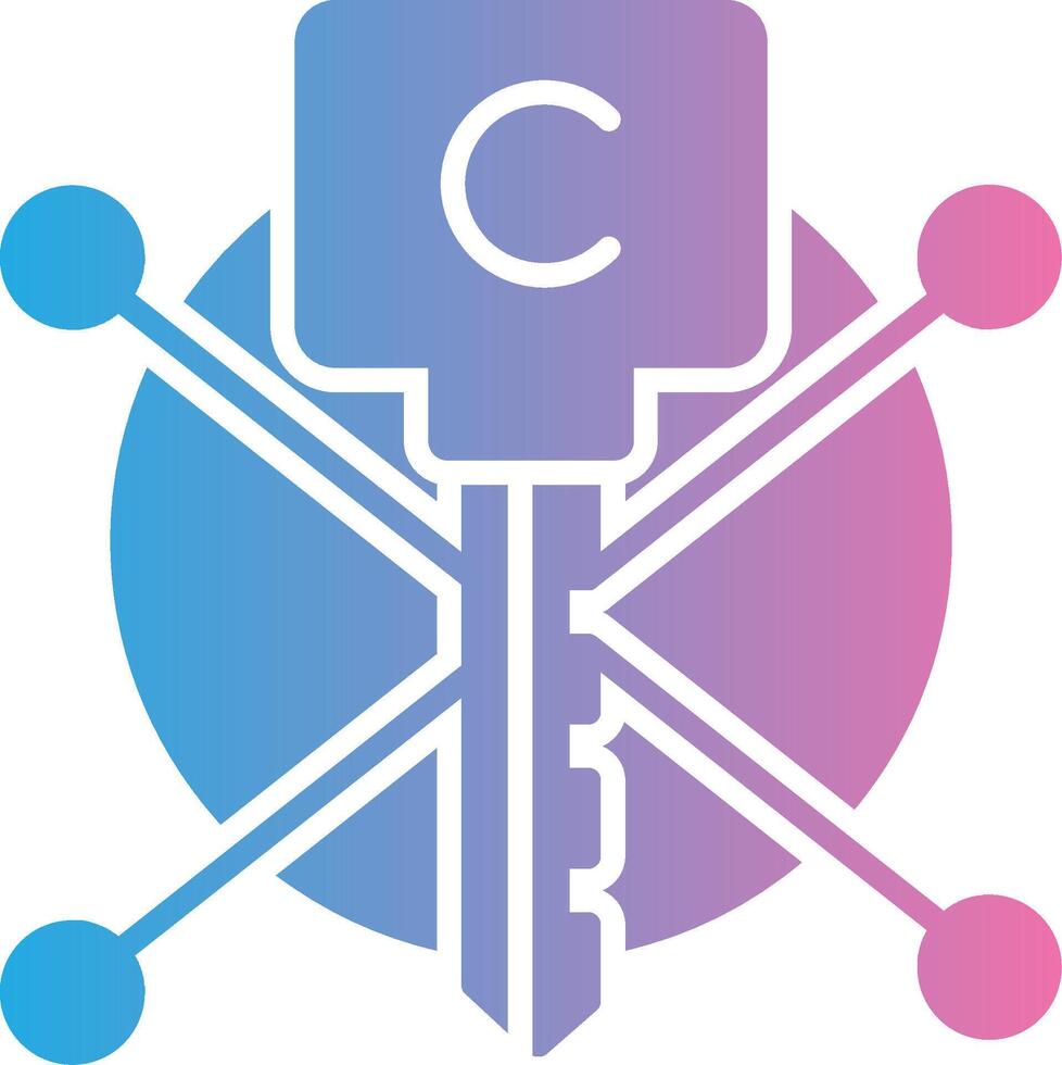 Composite Key Stylized Flat Drawing vector
