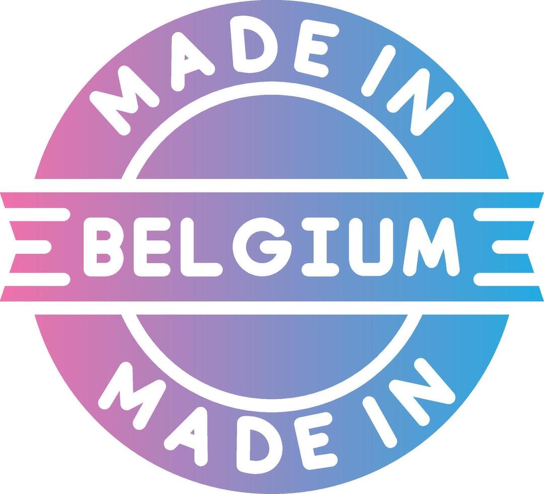 Made In Belgium Soft Outline Graphic vector