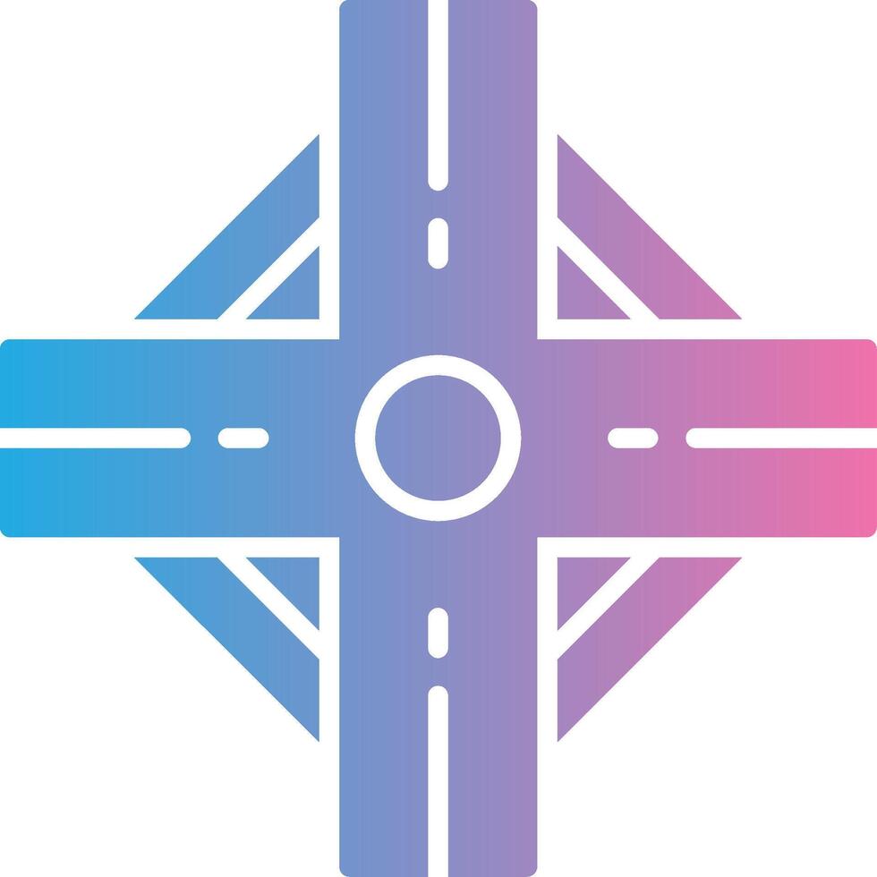 Road Intersection High Detail Shape vector