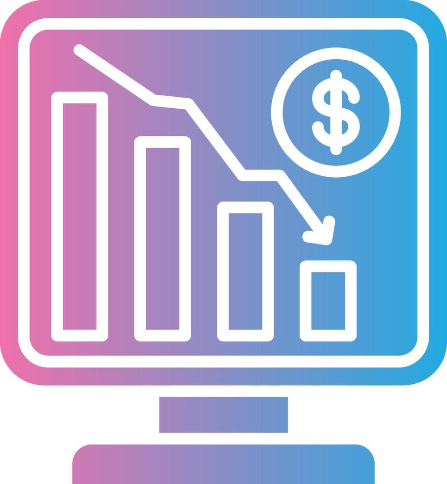 Bar Graph Flat Design Piece vector