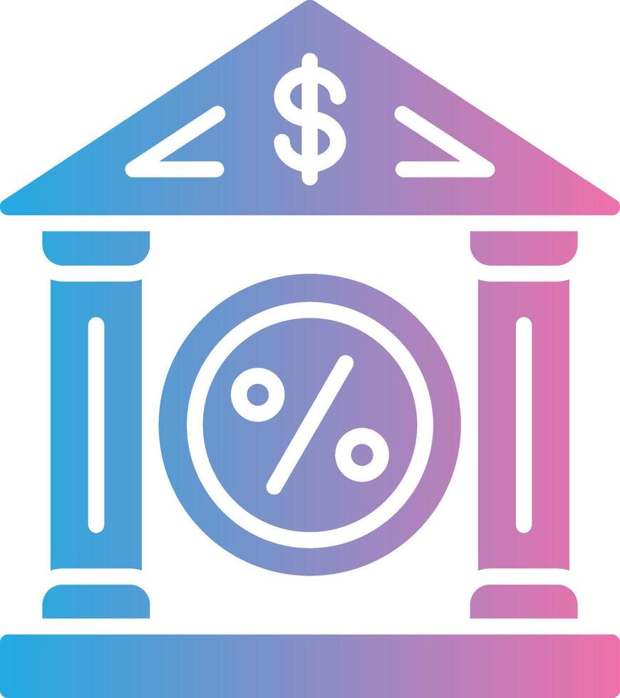 Bank Rate Dark Mode Symbol vector
