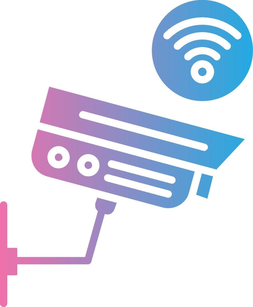 Cctv Camera Monochrome Line Graphic vector