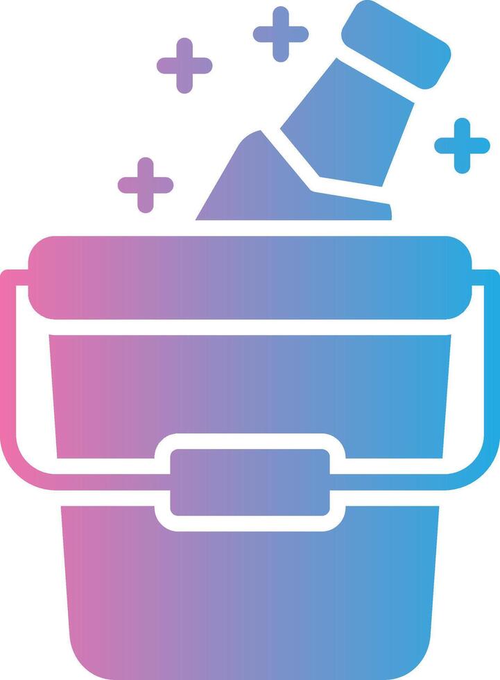 Ice Bucket Custom Line Element vector