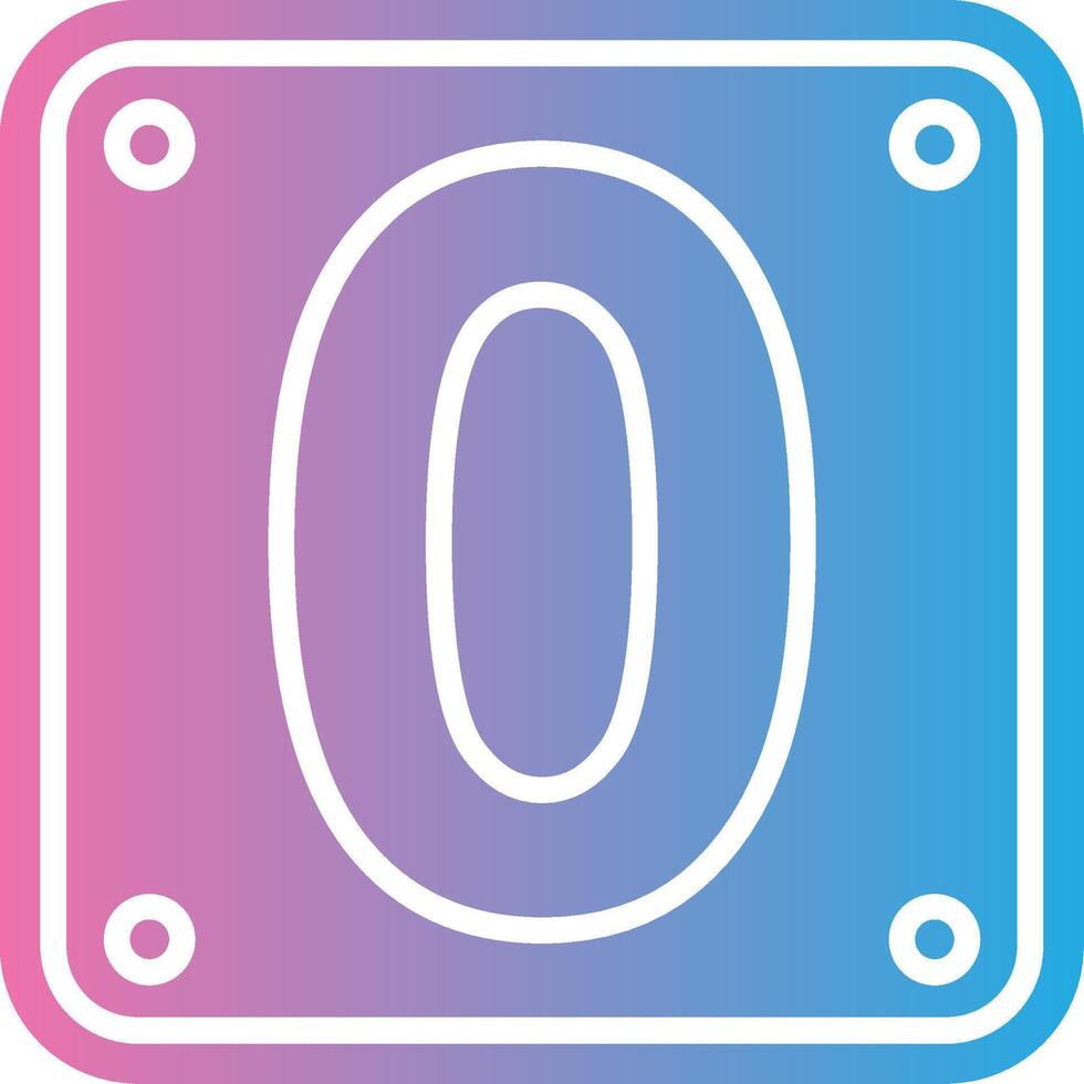 Number Zero User Interface Mark vector