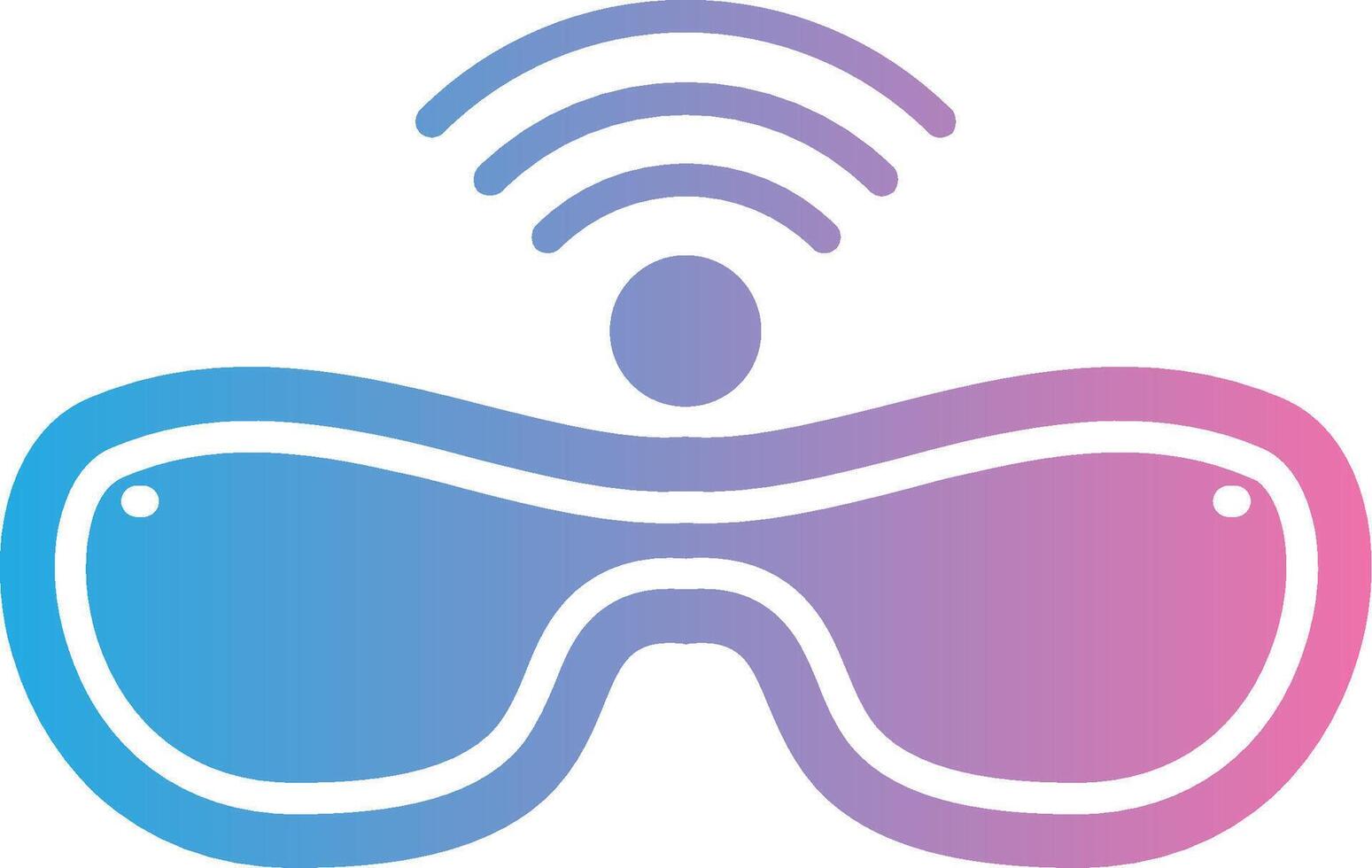 Smart Glasses Thin Graphic Shape vector
