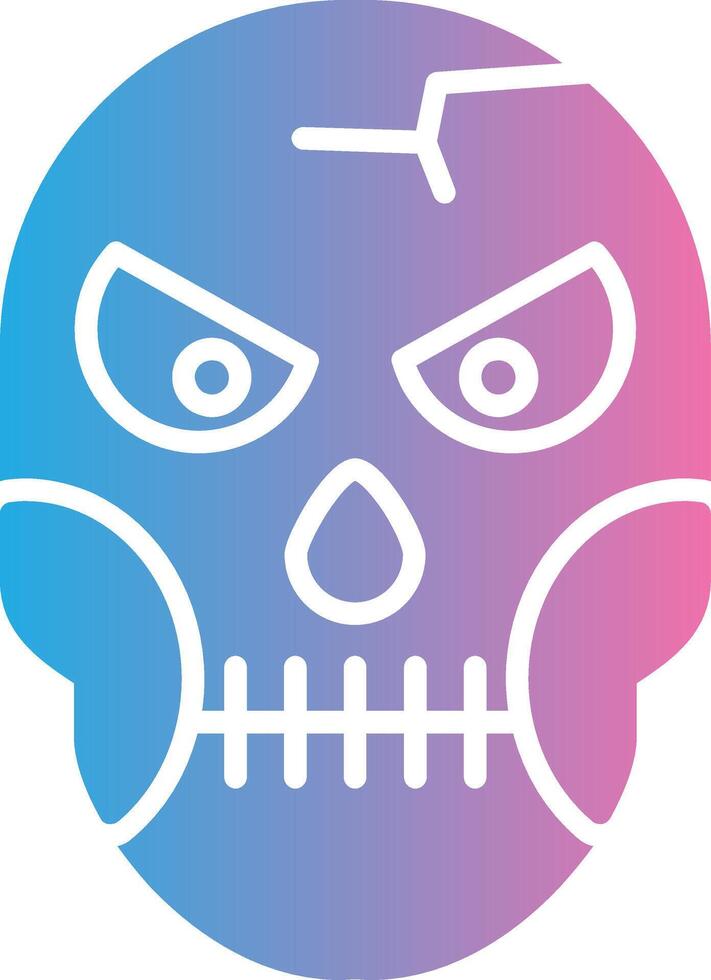 Skull Simplified Line Mark vector