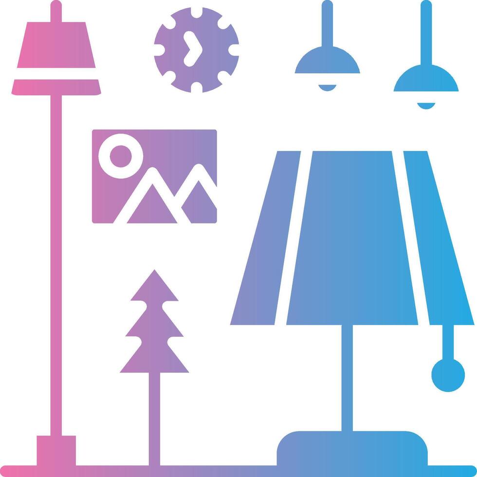 Table Lamp Illustrated Concept Graphic vector