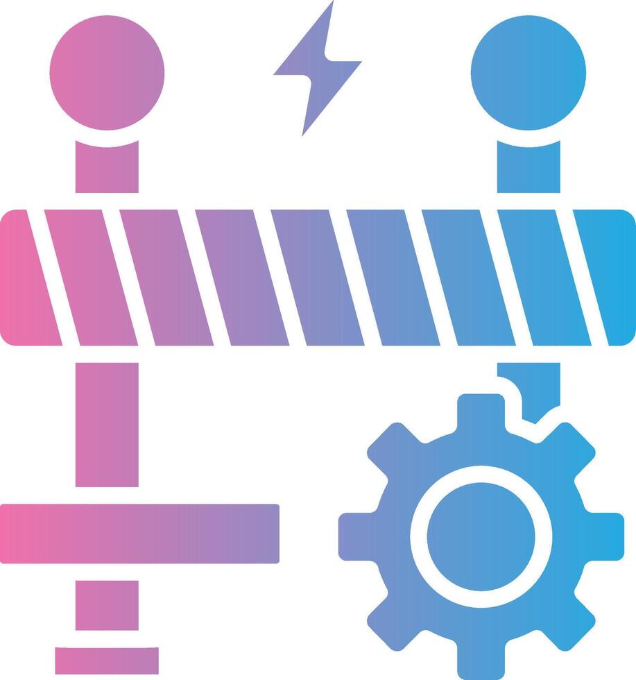 Traffic Barrier Color Enhanced Graphic vector