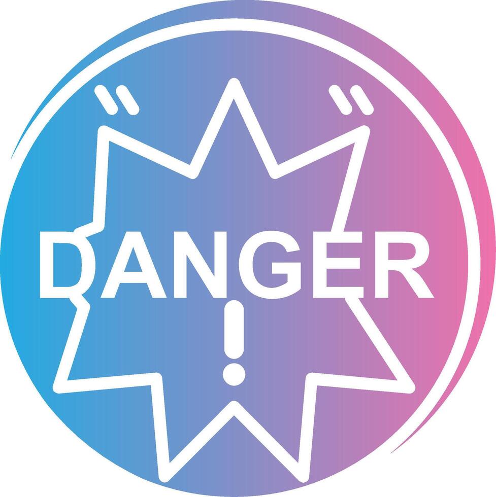 Danger Thin Graphic Shape vector
