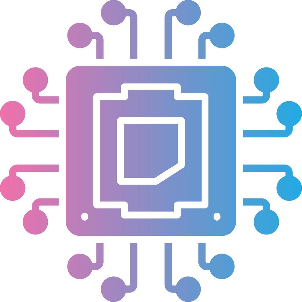 Cpu Futuristic App Badge vector