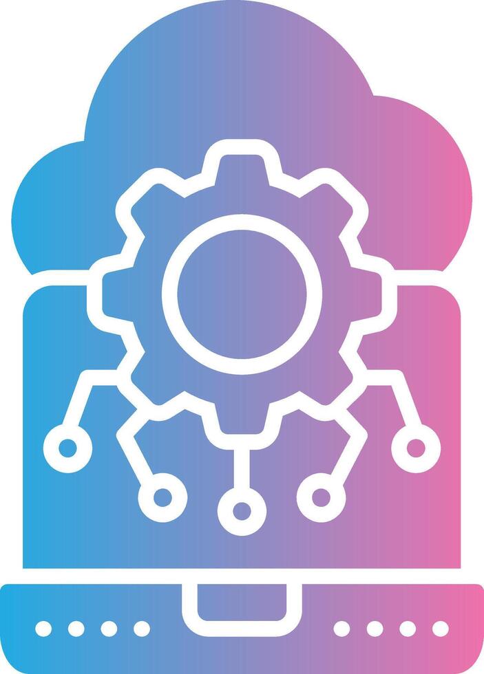 Edge Computing Thin Graphic Shape vector