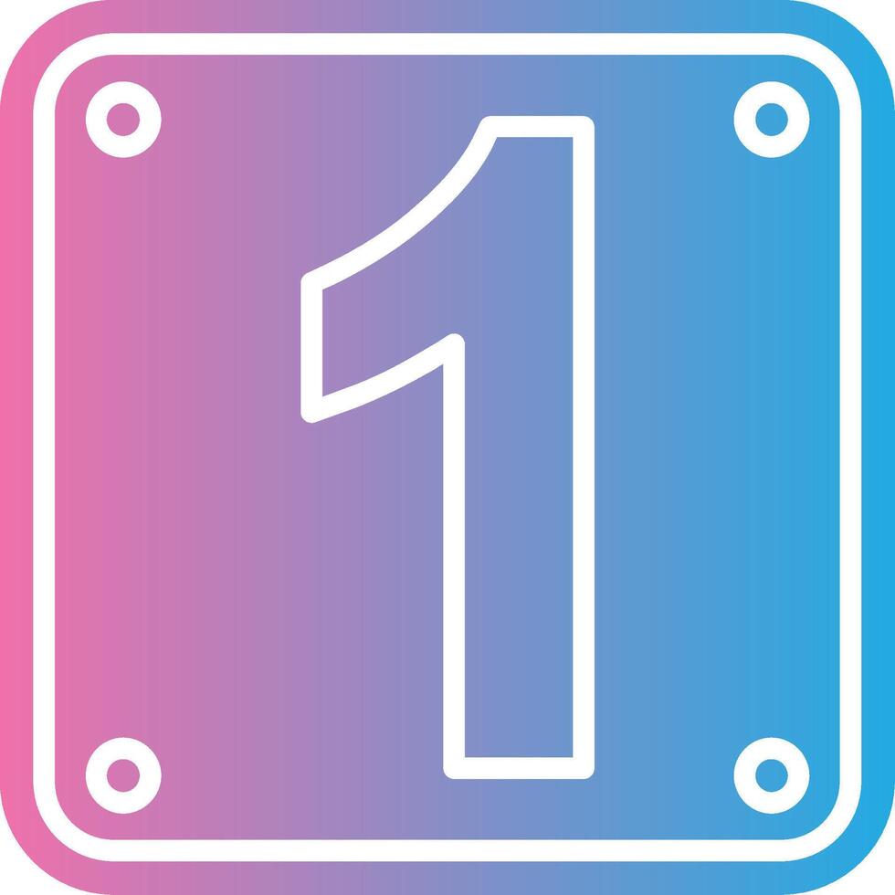 Number 1 Vibrant Visual Object vector