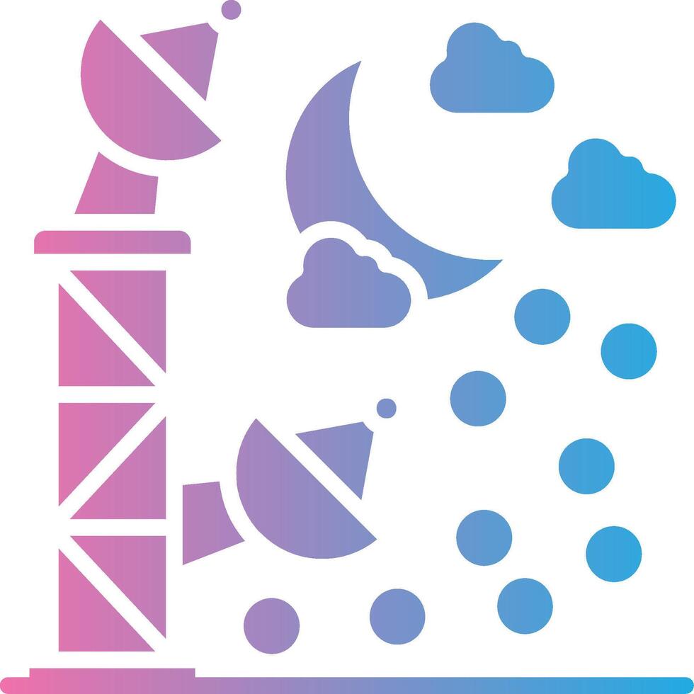 Satellite Tower Digital Outline Piece vector
