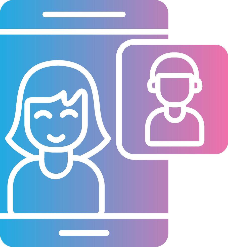 videocall Mobile App Illustration vector