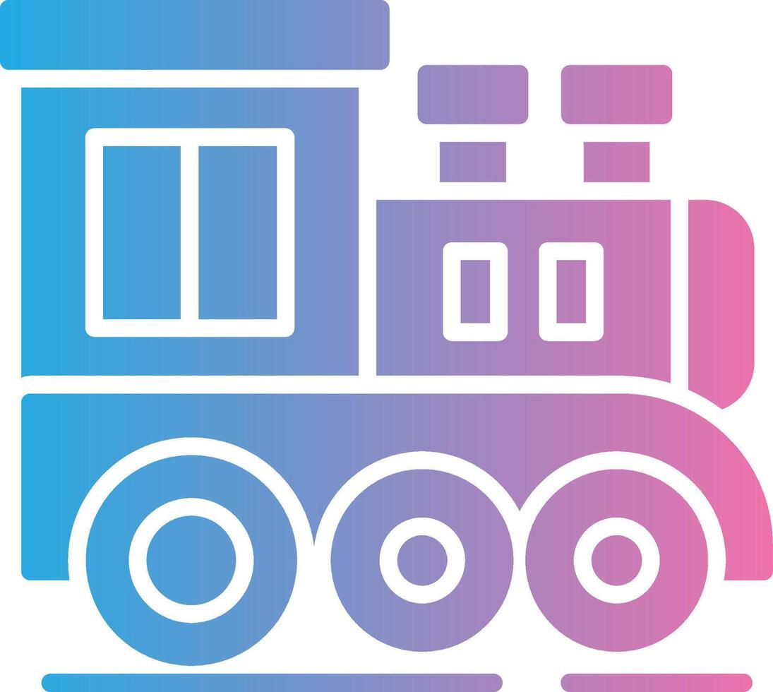 Train Solid Fill Symbol vector