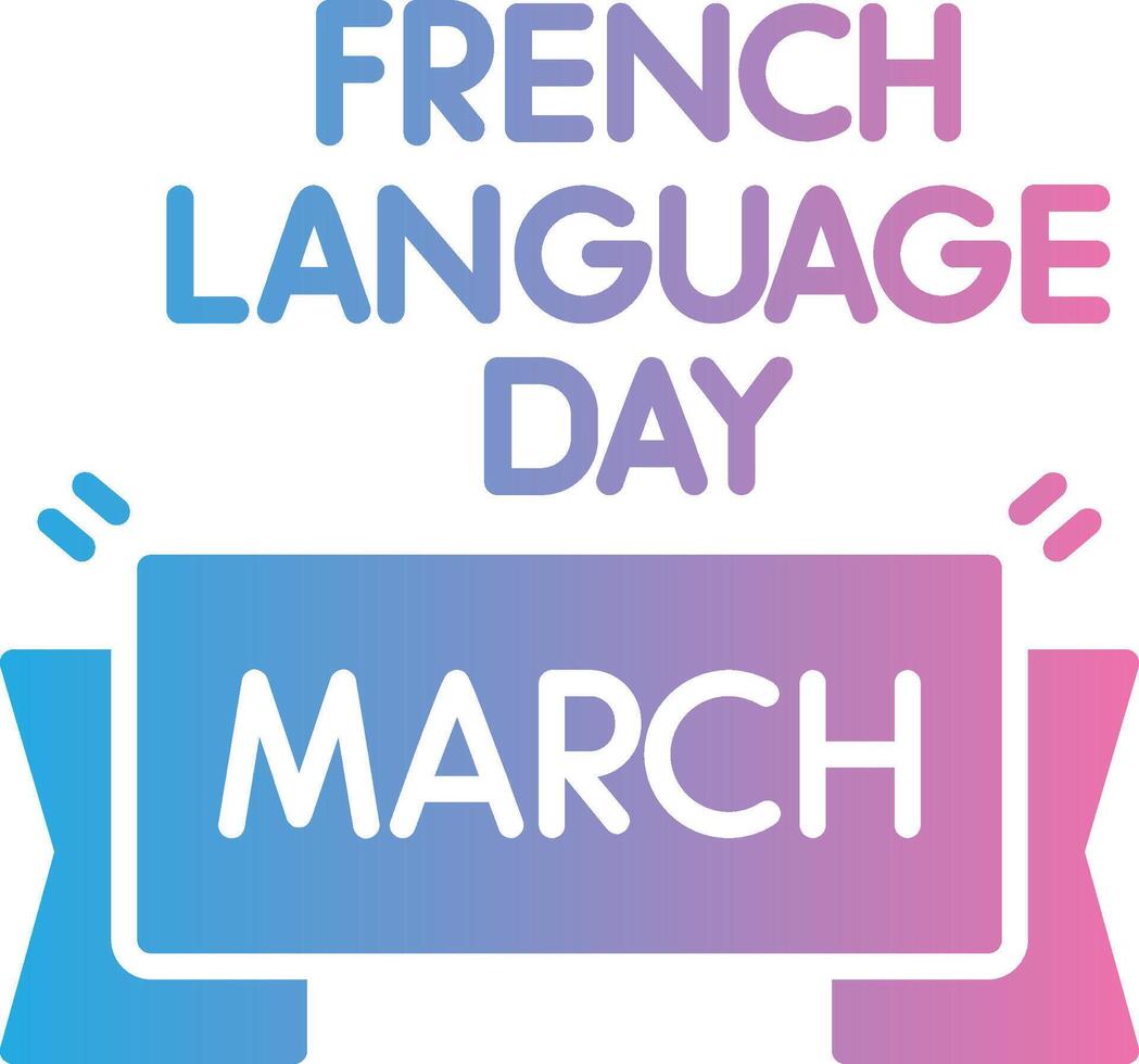 French Language Day User-Friendly Drawing vector