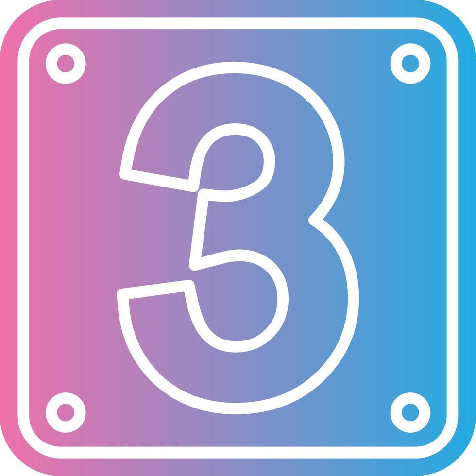 Number 3 Isometric Web Illustration vector