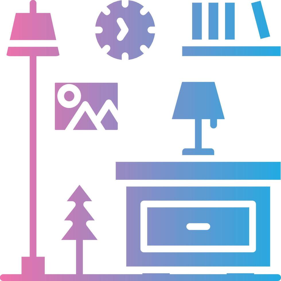 Nightstand Outlined Concept Piece vector