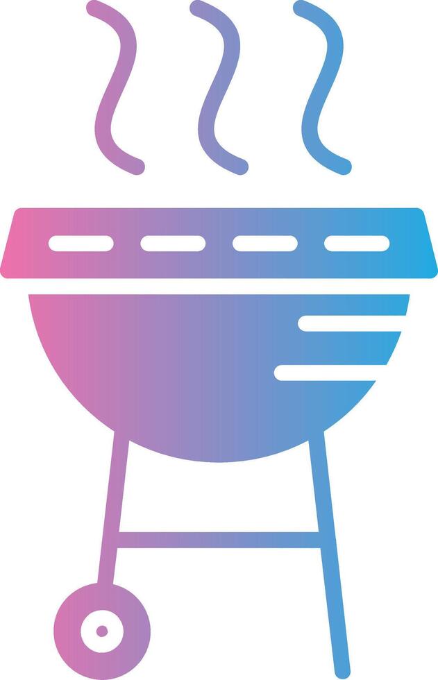 BBQ Grill Iconic Line Form vector