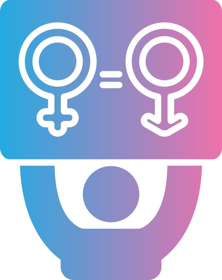Gender Equality Iconic Line Form vector