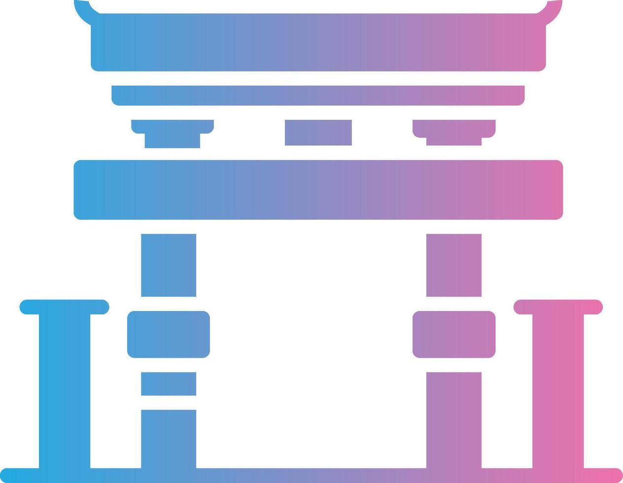 Torii Gate Futuristic UI Mark vector